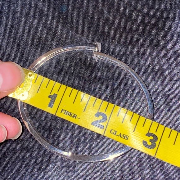 New In Box Fanci Silver Plate Aquarmarine Crystal Cuff Bracelet With Clasp Closu - Picture 6 of 9